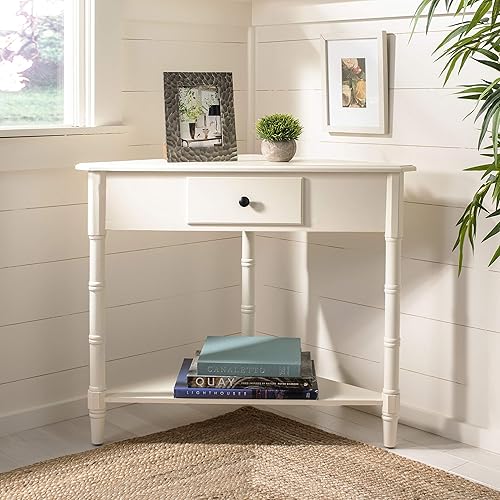 Miniatura 19 de Safavieh American Homes Collection Gomez - Mesa esquinera gris vintage Gris Vintage,Cerezo oscuro,Negro (Distressed Black),Crema