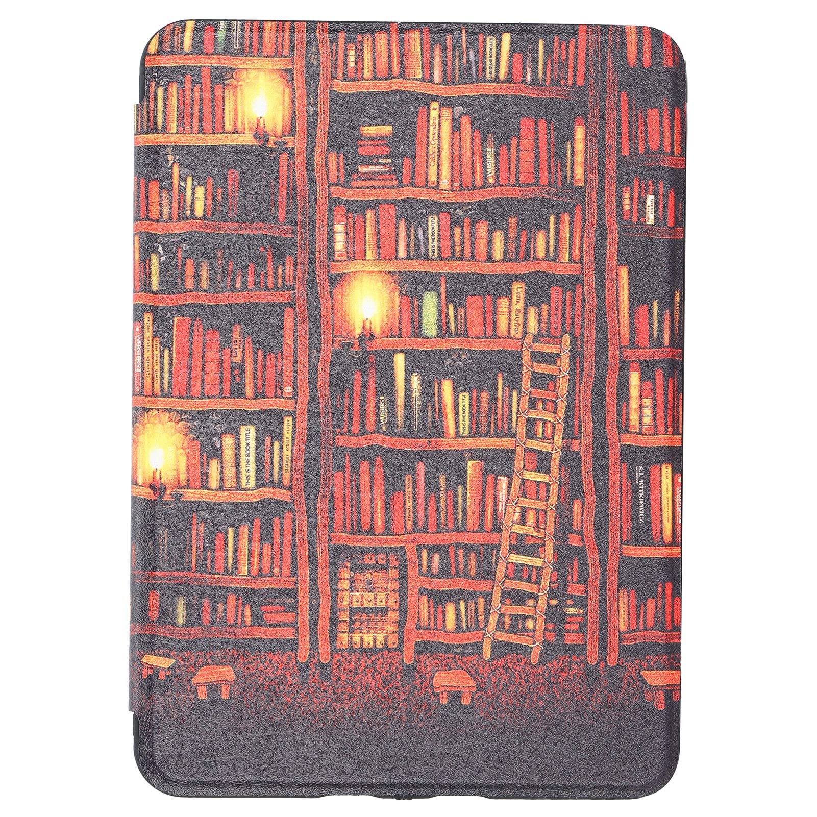 Custodia per Lettore Elettronico, Lavorazione Squisita Protezione per Lettore Elettronico Contro i Graffi Pieghevole per Kindle Paperwhite Reader (Libreria d'Oro)