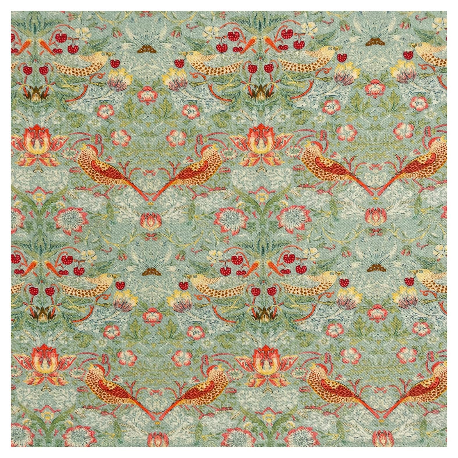 TheFabricTrade 100% Cotton Fabric Digital Printed Material William Morris Strawberry Thief DUCKEGG Classic Design - Ideal for Arts & Crafts, Sewing, Quilting - Fat Quarter (50cm x 70cm)