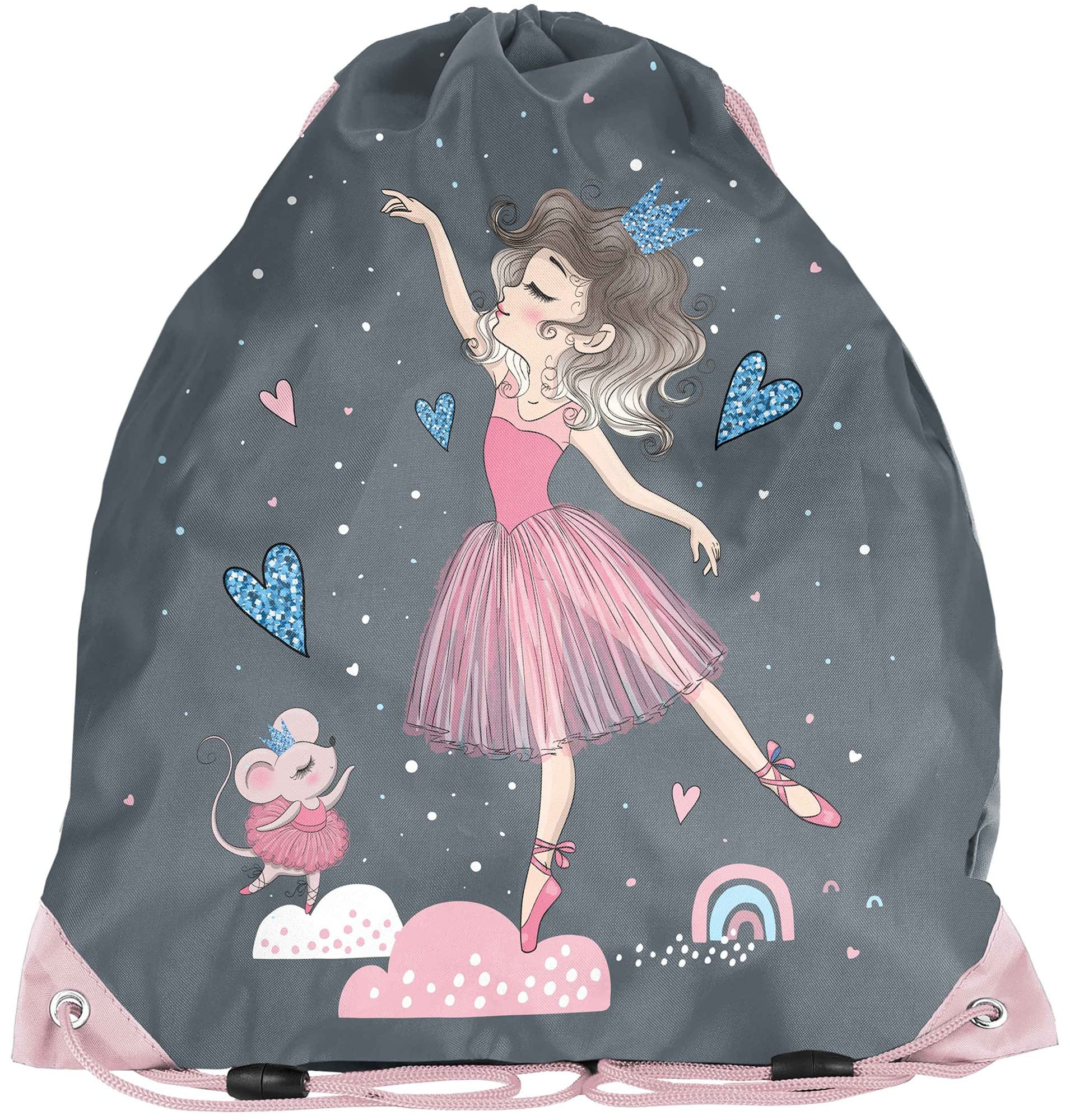 PASO Unisex Children's Ballet School Backpack, Colourful, 38 x 34 cm, Designer