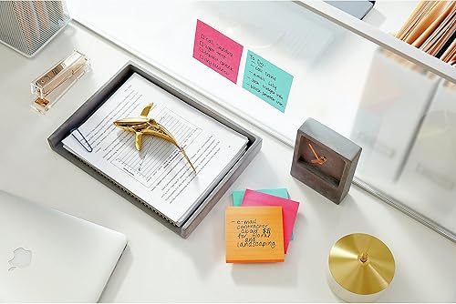 Miniatura 4 de Post-it Notas súper adhesivas, varios tamaños, colección Miami, 3 blocs por paquete, 45 hojas por bloc (3432-SSMIA)