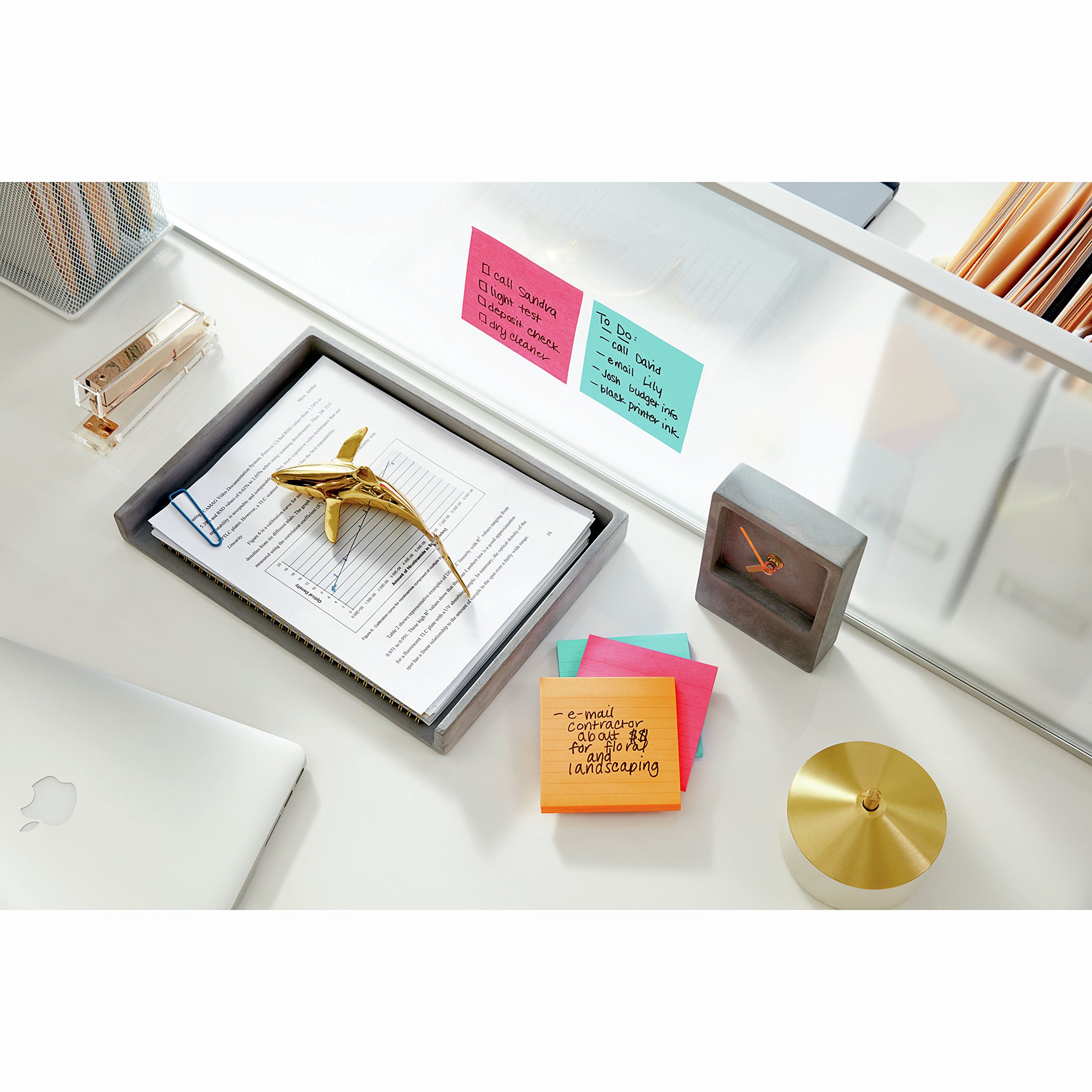 Post-it Super karteczki samoprzylepne, r ne rozmiary, kolekcja Miami, 3 podk adki w opakowaniu, 45 arkuszy na podk adk (3432-SSMIA)