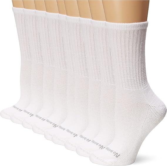No nonsense Women's Ahh Said The Foot Cushioned Crew Sock, White 9