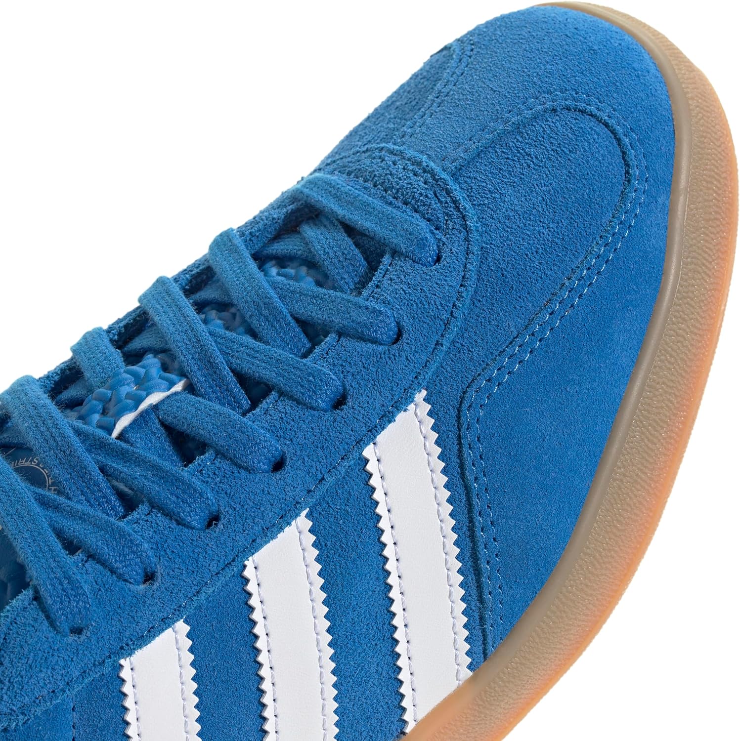 adidas Gazelle Indoor Men's Shoes, Blue Bird/Cloud White/Gum, Size 8 - Image 7