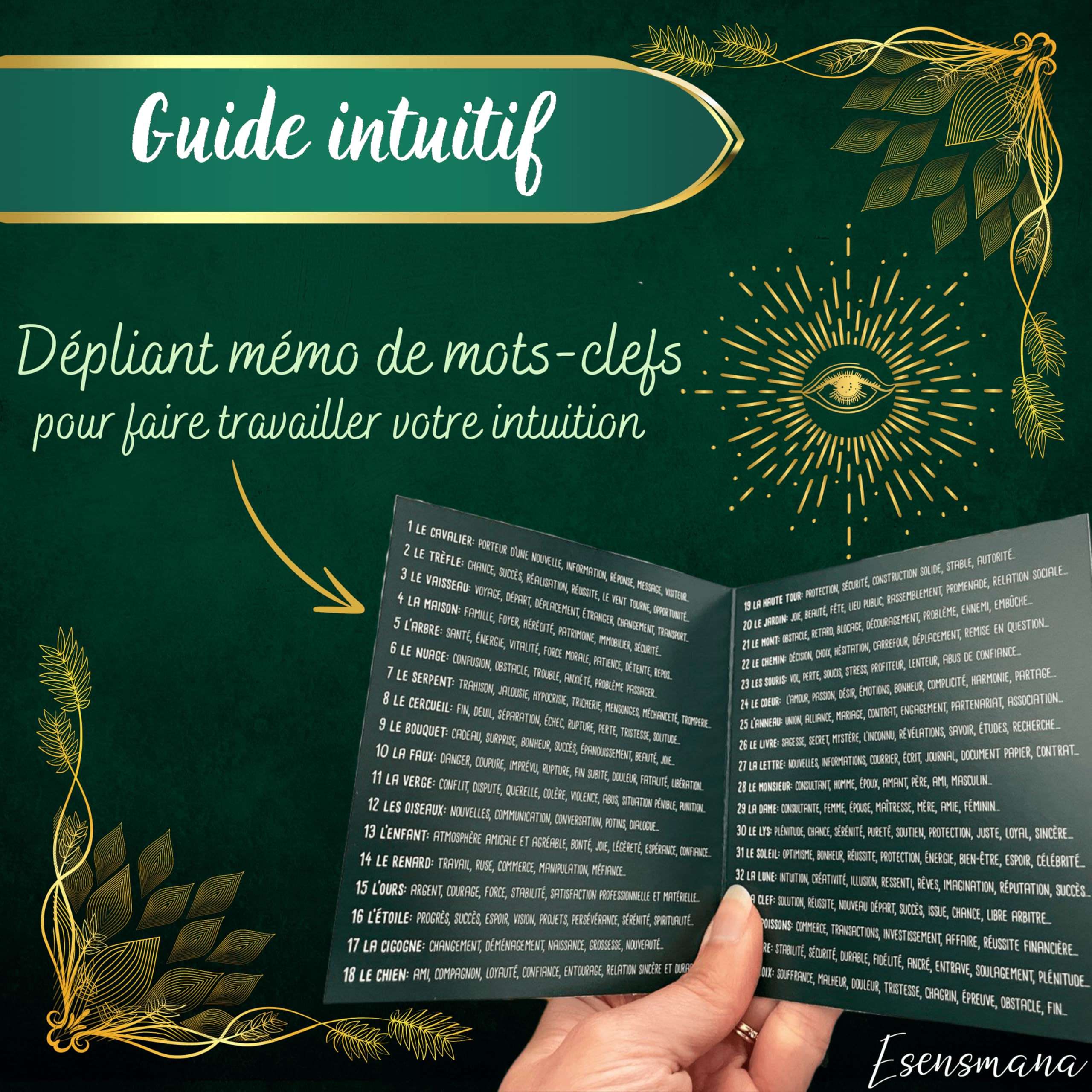 El Pequeño Lenormand de Johwan – Oráculo Adivinatorio 36 Cartas – Oracle Intuitivo y Espiritual – Predicciones y Guidanza – Edición de Calidad