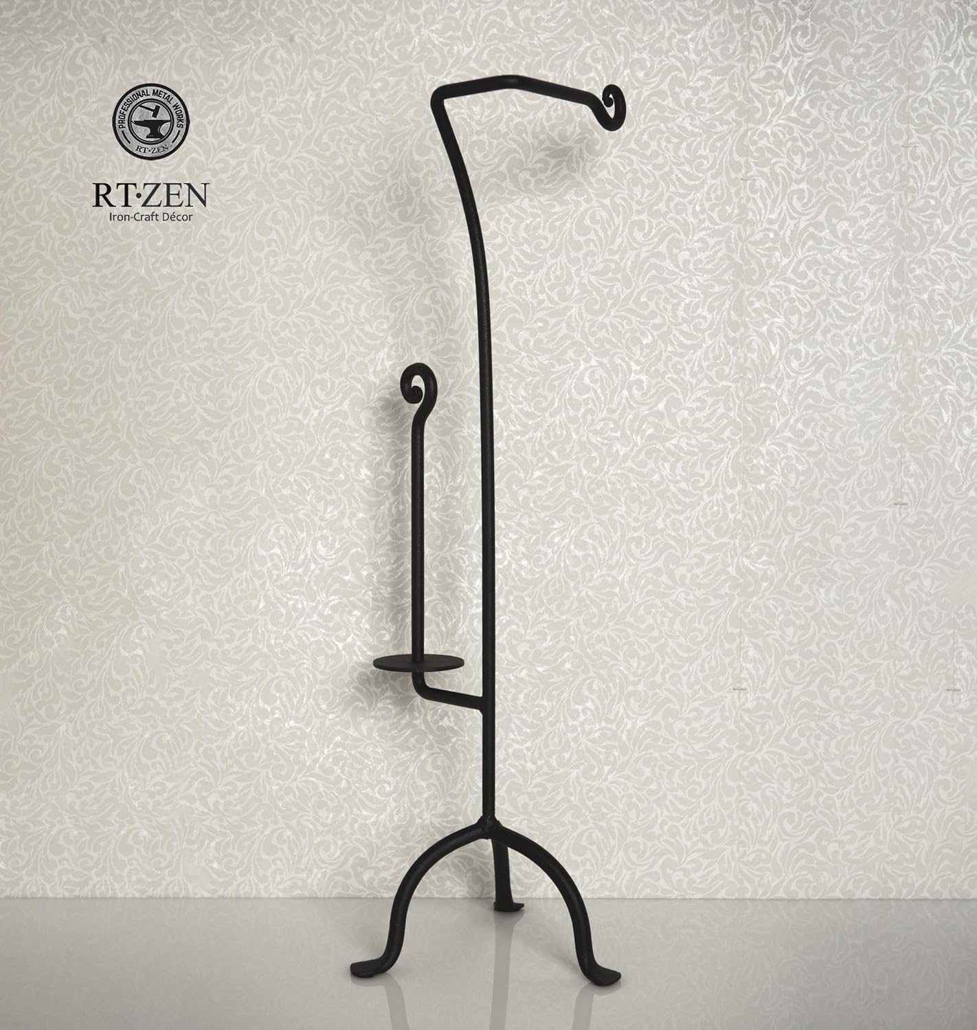 🛒 Flash Sale Decorative Wrought Iron Swirl Toilet Paper Stand 2 Rolls Storage | Free Standing TP | Black Sturdy Rod Metal | Place Anywhere | Authentic Handcrafted Bathroom Décor by RTZEN