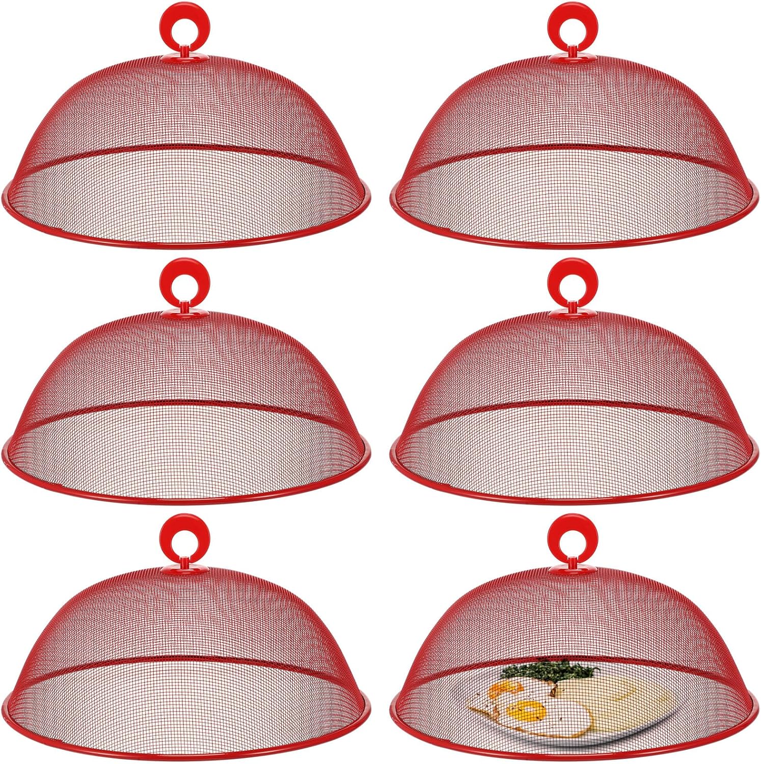 Gerrii 6 Pcs Metal Mesh Food Cover 11 Inch Outdoor Mesh