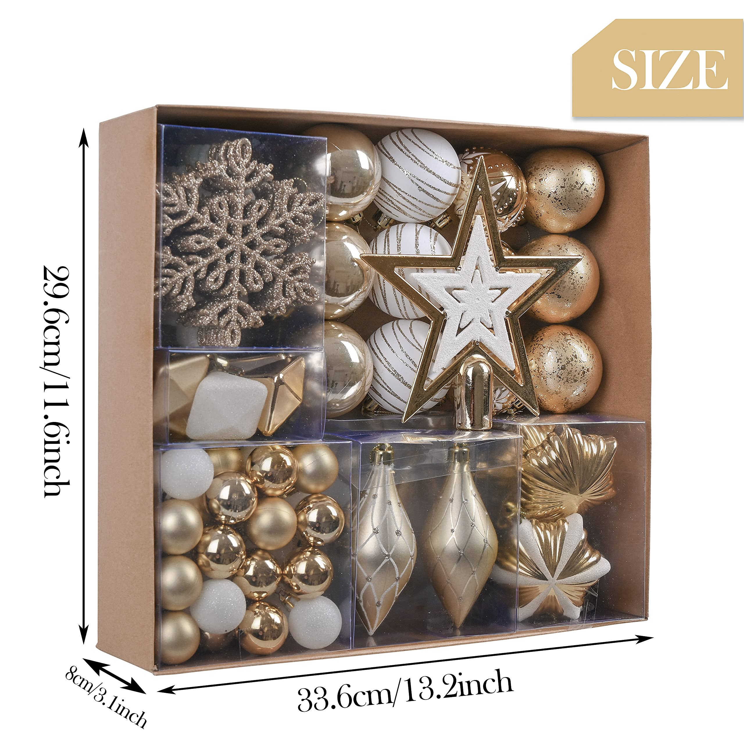 Ensemble De Boules De Sapin De Noël Blanches Réalistes. | Vecteur Premium