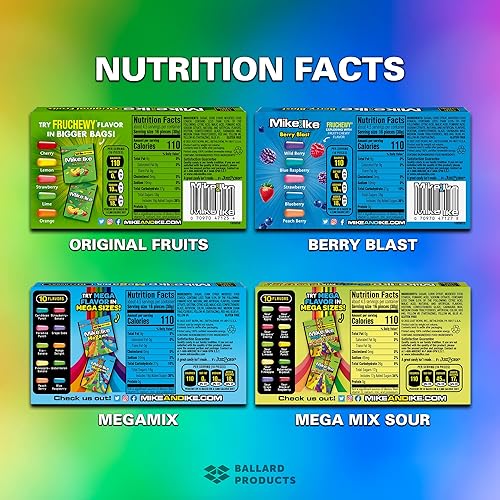 Miniatura 2 de Mike and Ike - Variedad de dulces masticables para cine – Paquete de dulces antiguos con bolsa de bolsillo Ballard Products (Berry Blast, MegaMix,
