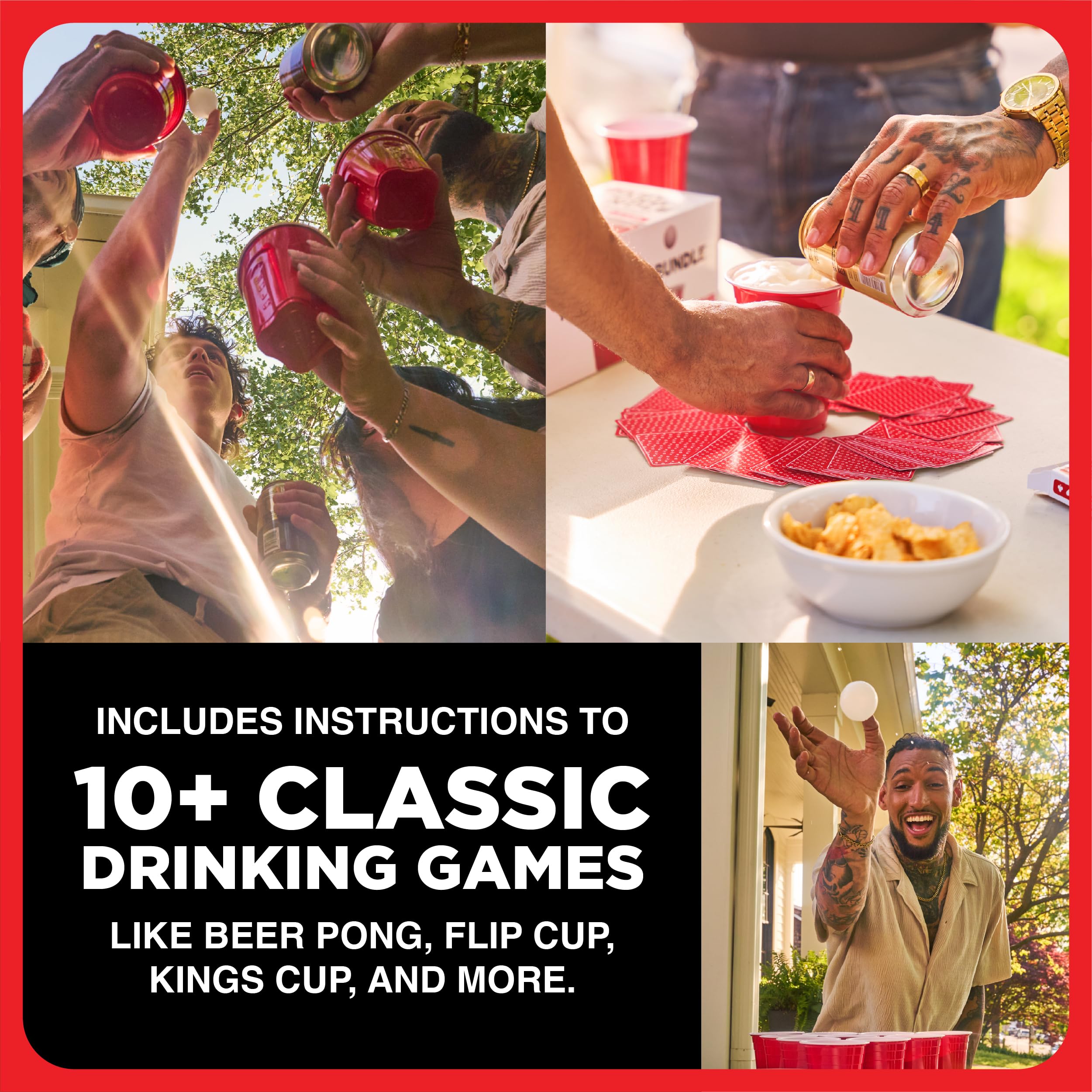 Buzzed Drinking Pong Bundle - Party Games for Adults -4
