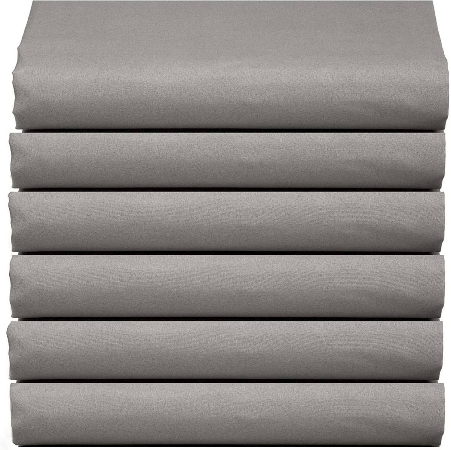 (6-Pack) Luxury Fitted Sheets! Premium Hotel Quality Elegant Comfort Wrinkle-Free 1500 Thread Count Egyptian Quality 6-Pack Fitted Sheet with Storage Pockets on Sides, Twin/Twin XL Size, Gray : Home & Kitchen
