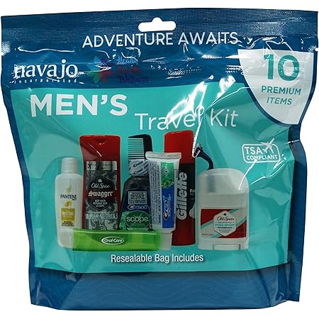 Handy Solutions 10 Piece Resealable Men's Travel Kit