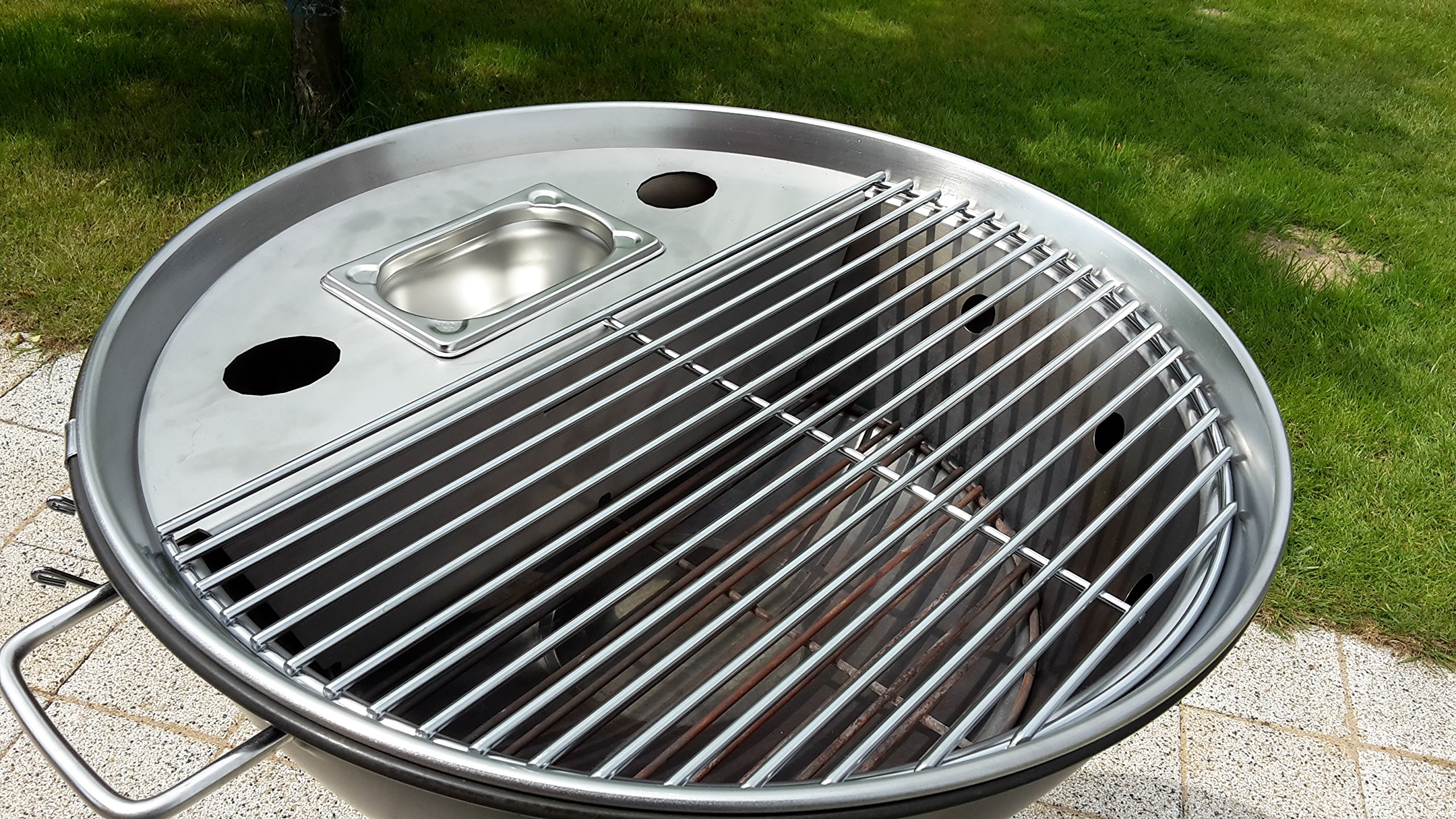 Affumicatore per barbecue a sfera in acciaio inox 2 mm, smoker per barbecue