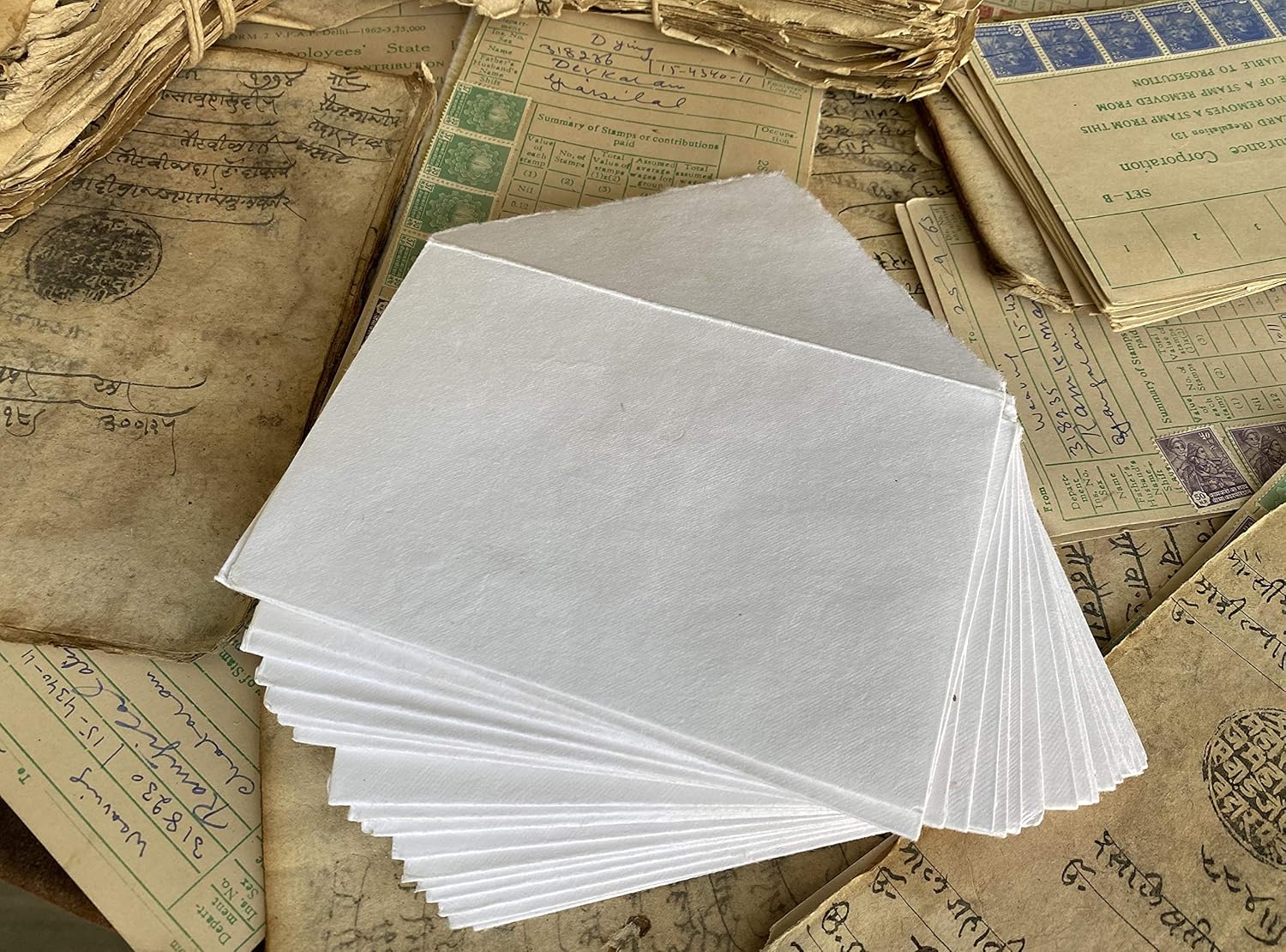 Wanderings Handmade White Deckle Edge Envelope - 4.25x6.25" - Package of 25 Cold Press Sheets - for Announcements Wedding Invitations Greeting Cards Crafts - Thick 150 GSM - Image 5