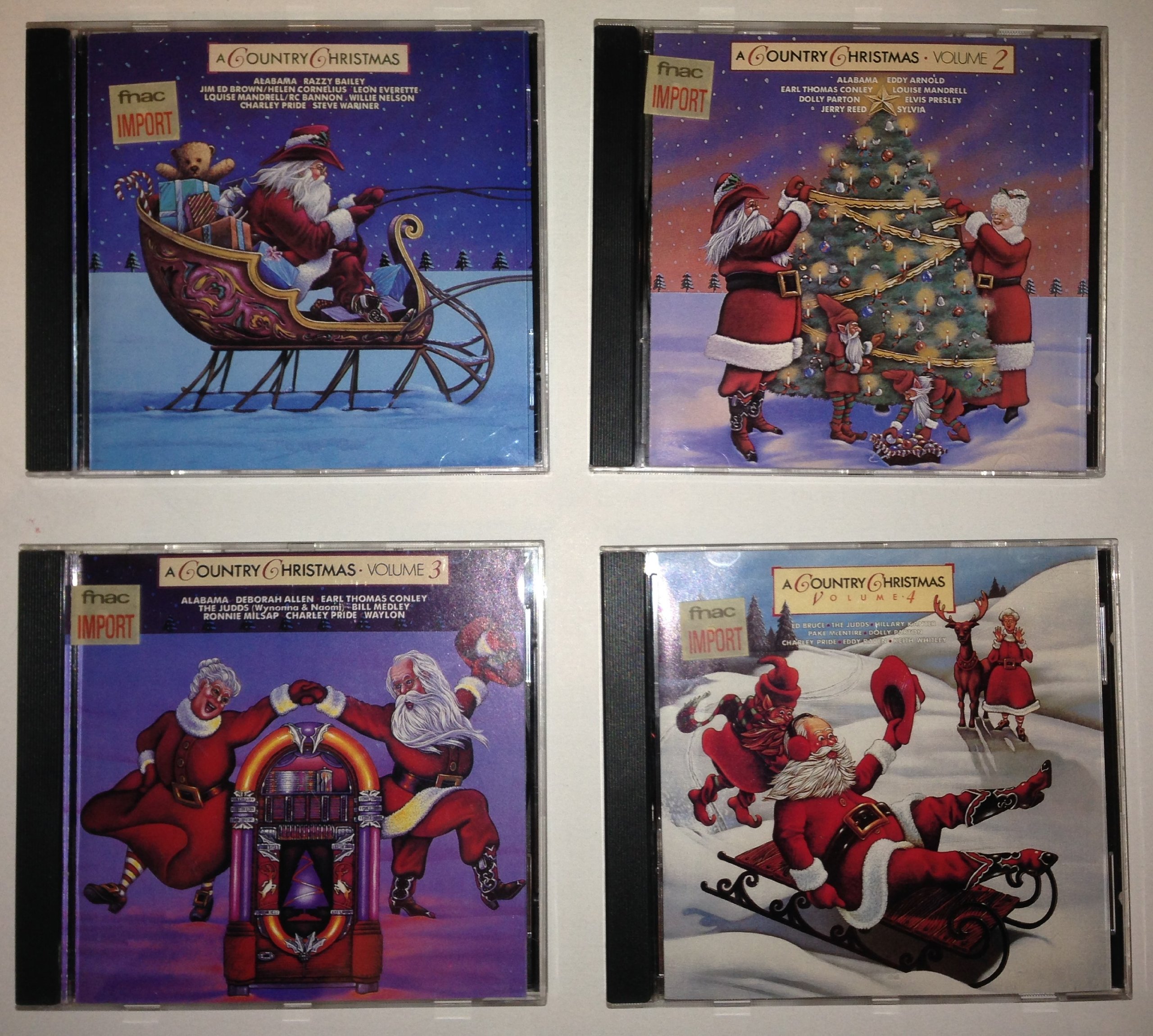 A COUNTRY CHRISTMAS (Xmas) - Volume 1, 2, 3, 4 - L'integrale en 4 CD (RCA)