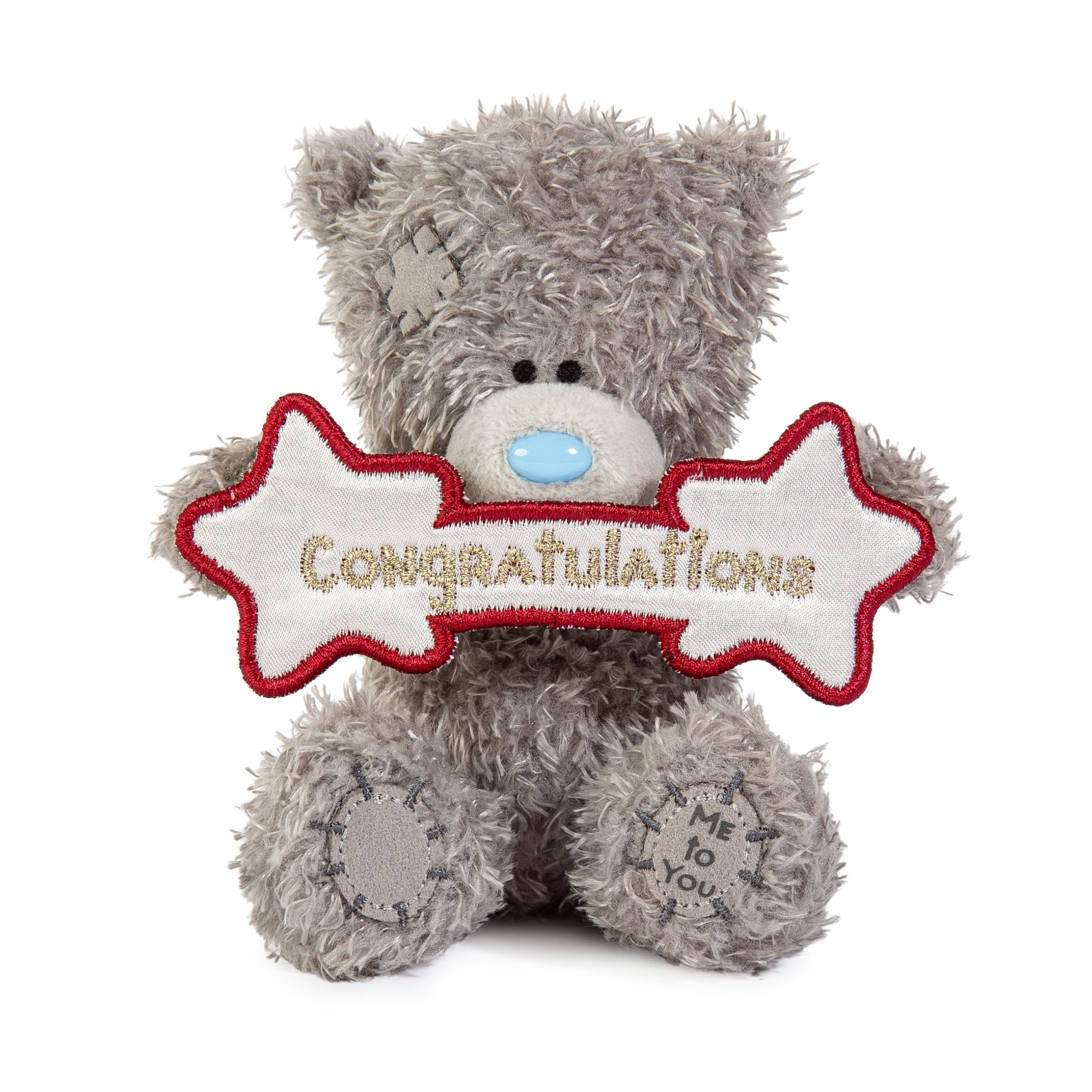 Me To You Tatty Teddy Plush 10cm-High Congratulations Bear - Official Collection, Grey