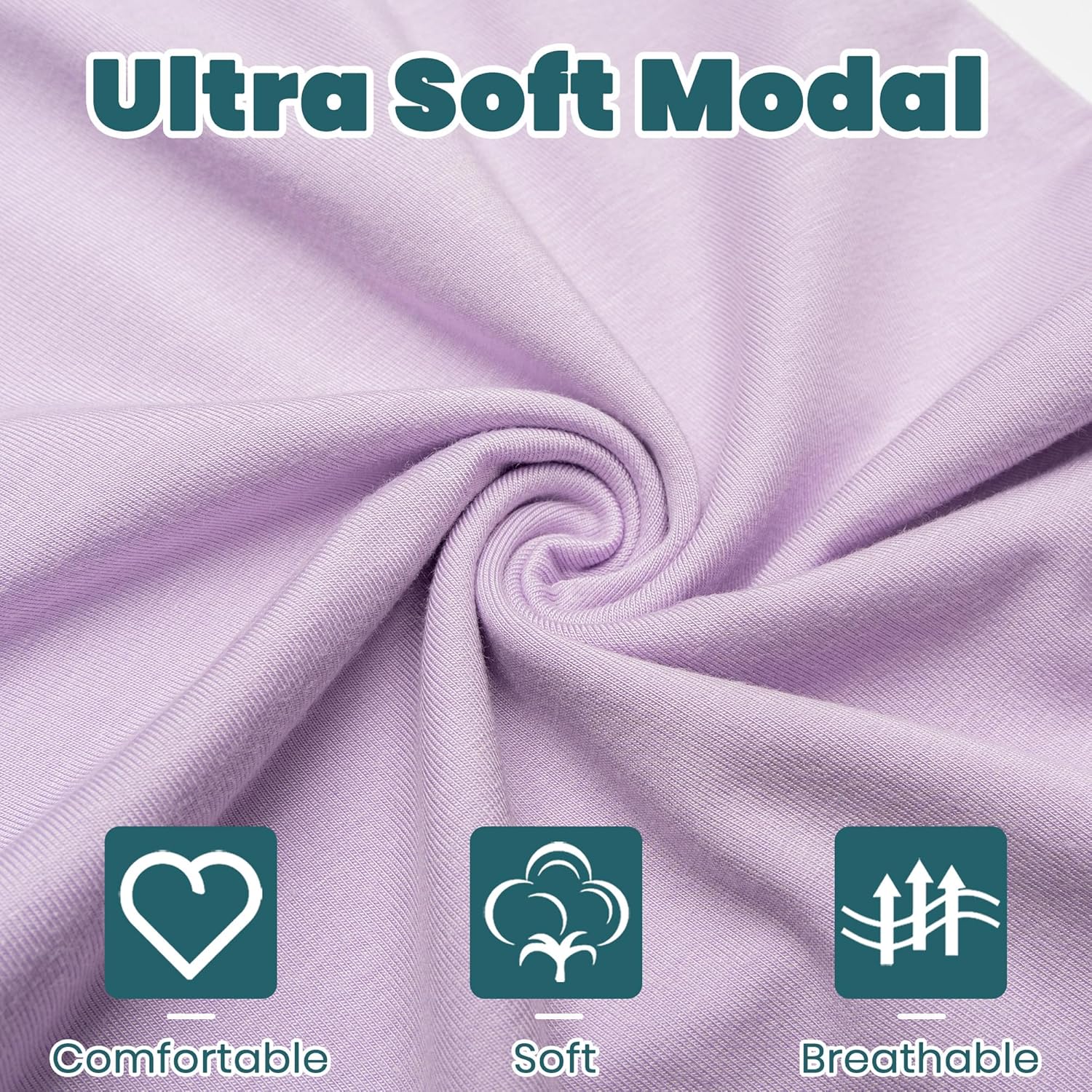 2Pk Newborn Baby Knotted Gown, Super Soft Silky Infant Long Sleeve Sleeper for Baby Sleeping with Hat Light Purple & Deep Pink(2 Packs 0-3 Months) - Image 3