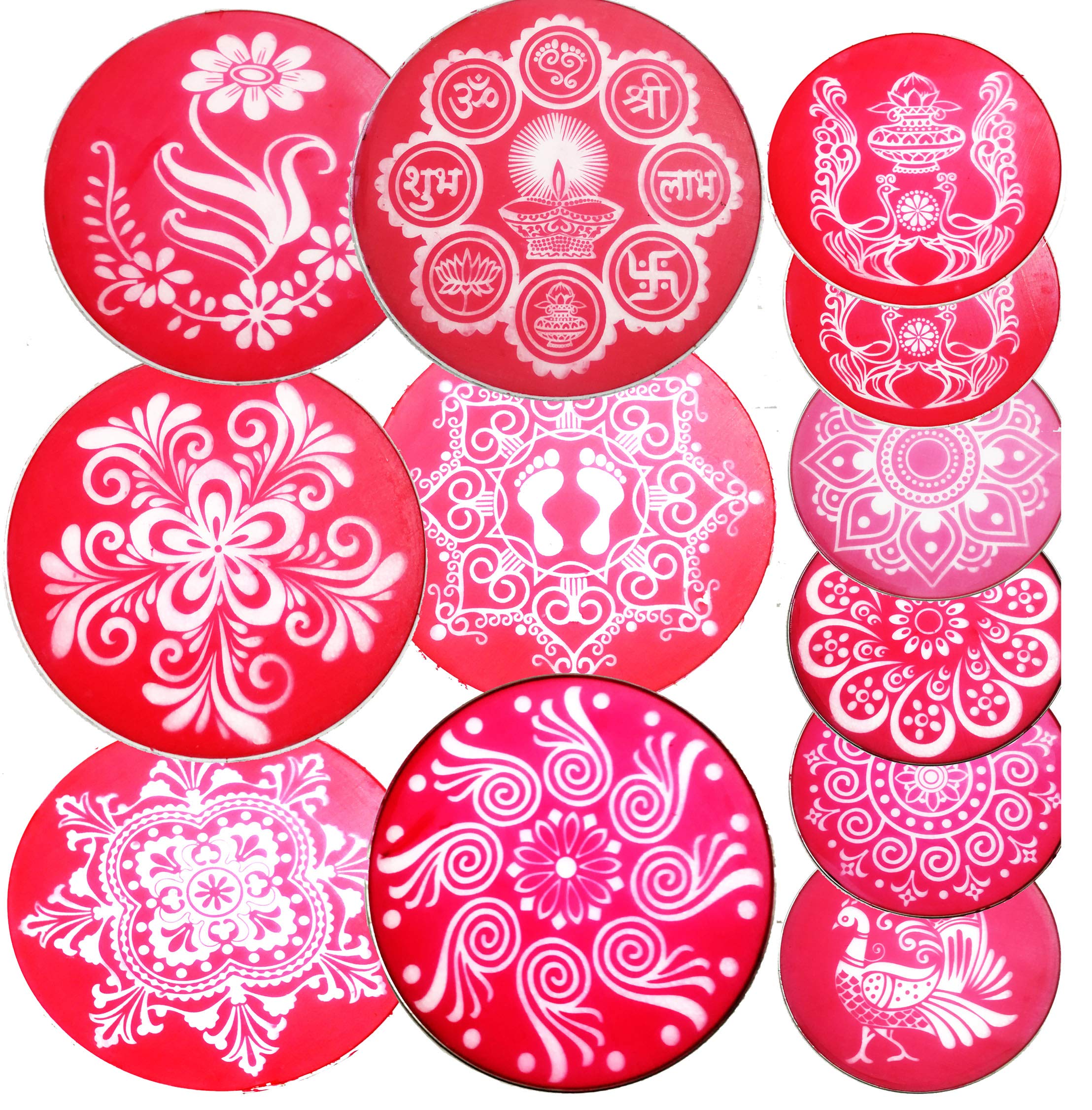 Indoreonline Ready to Draw Rangoli Making Combo of Rangoli Stencils,Plastic 8"-6 and 12" - 6 Pieces. (B07XNDC6W5) Amazon Price History, Amazon Price Tracker
