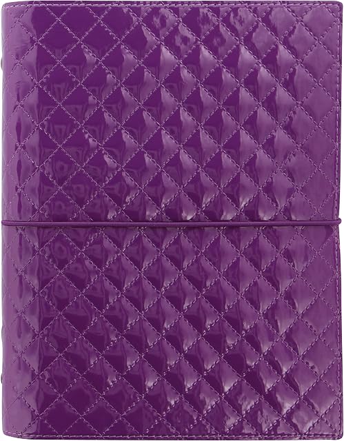 Filofax A5 Domino Luxe purple organiser
