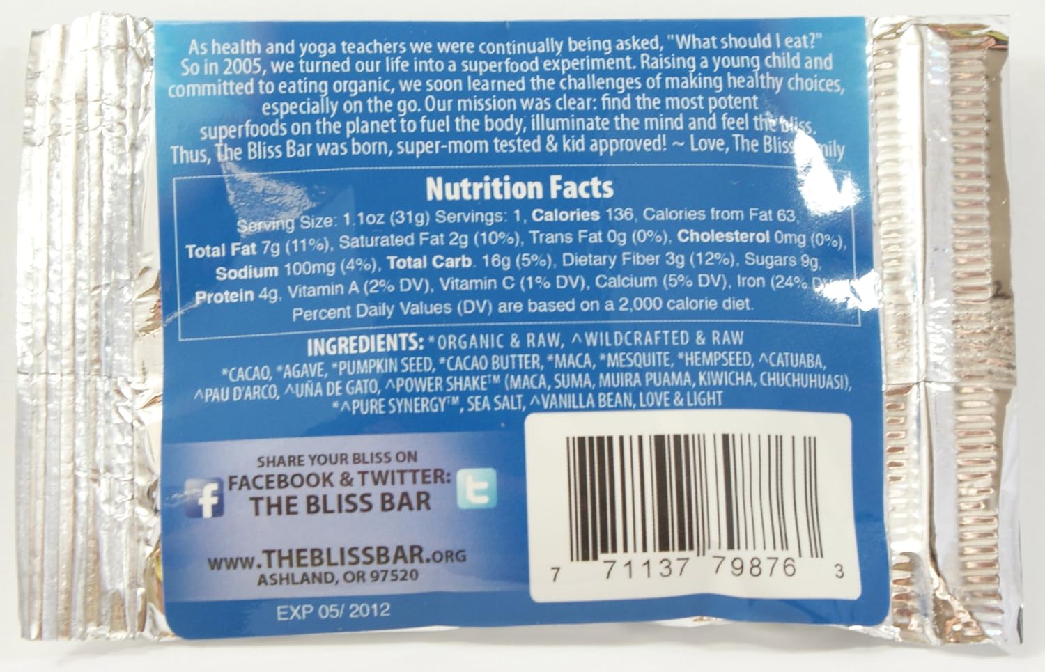 The Bliss Bar Amazon Chocolate 22 count