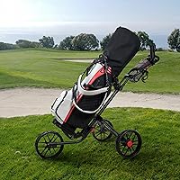 Vista 2 de Caddytek CaddyLite 15.3 V2 Carrito de Golf Empujable - Carrito de Aluminio Plegable Ligero con Ruedas de EVA, Freno de Pie, Mango Ajustable, Soporte