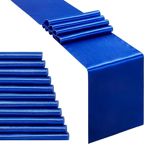 Miniatura 27 de 4 caminos de mesa de satén burdeos de 12 x 108 pulgadas, elegante y suave tela sedosa decoración de mesa para banquete de boda, decoración