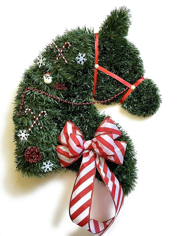 Horse Head Christmas Wreath Handmade Products