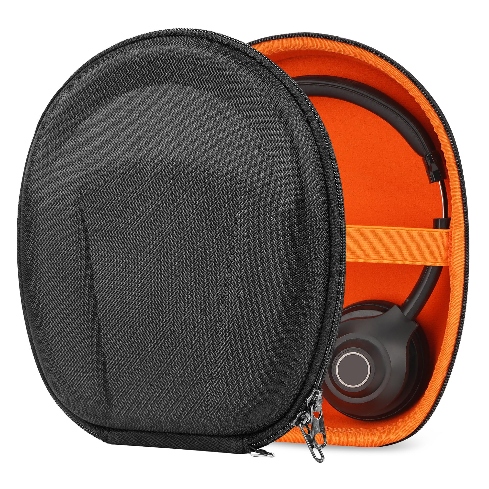 Shield Headphones Case Compatible with JLab Go Work, JBuds Lux ANC, Epic Lux Lab Edition ANC, Replacement Protective Hard Shell Travel Carrying Bag with Cable Storage (Black)