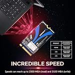 Disque SSD SABRENT 2242 M.2 NVMe 1To, SSD 2500Mo/s lecture, 42mm PCIe 3.0 X4, disque dur interne à état solide, haute performance compatible avec tous les PC, NUC et ordinateurs portables (SB-1342-1TB)