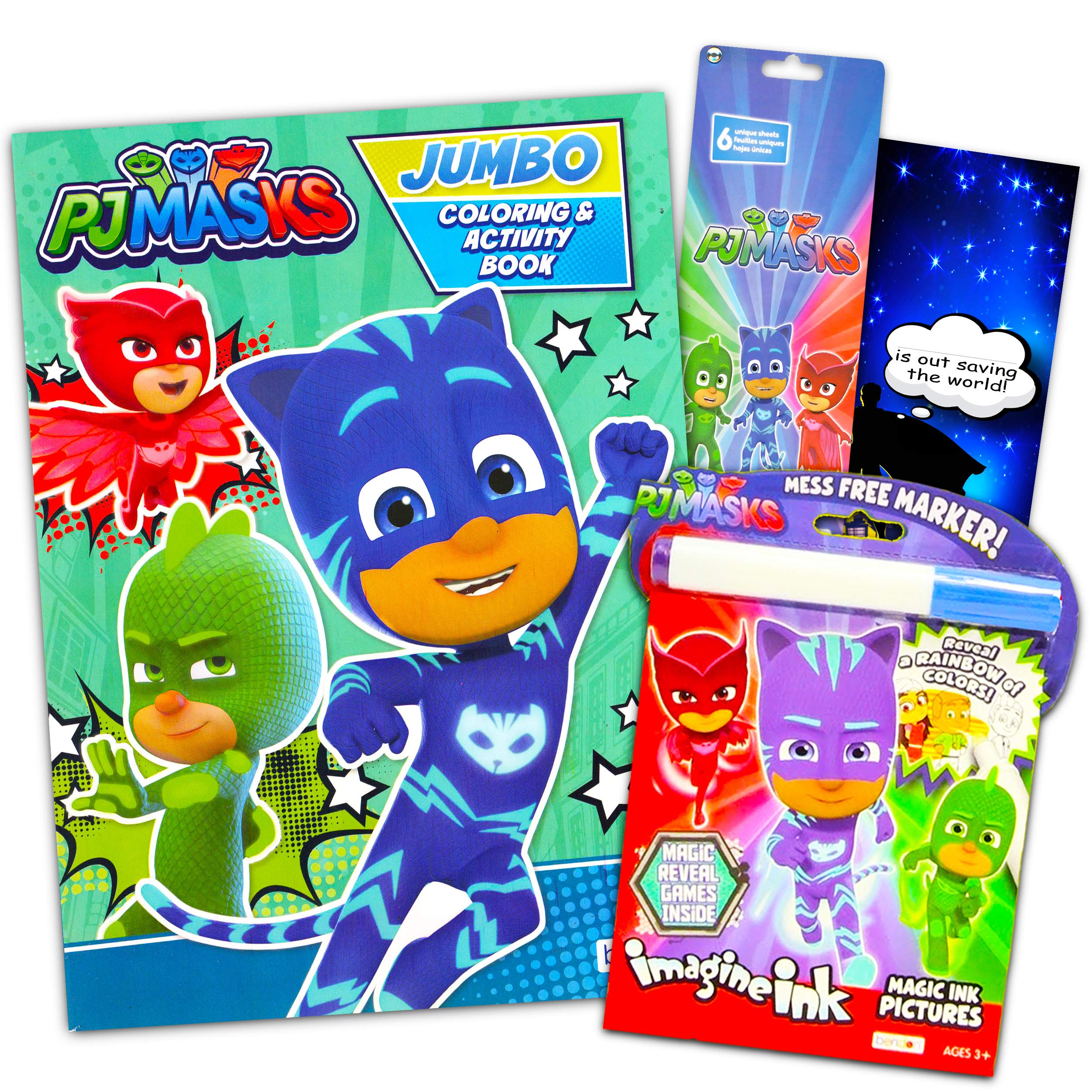 Buy PJ Masks Coloring and Activity Book Bundle - 3 Pack PJ Masks ...