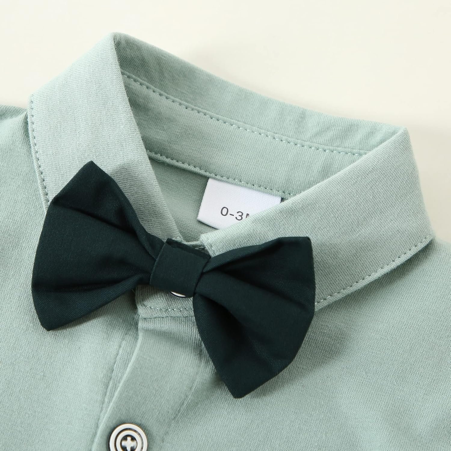 WESIDOM Baby Boy Clothes 0-18M Newborn Infant Gentleman Outfit, Shirt+Bowtie+Beret+Suspender Pant Baby boy Suit Clothing Set - Image 2