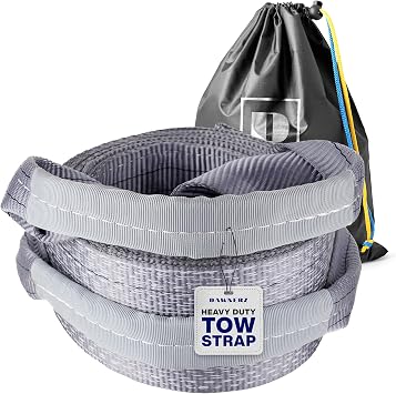 Heavy Duty Tow Strap 20ft 70000 lbs MBS Recovery Rope