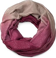 styleBREAKER Damen Loop Schlauchschal mit mehrfarbigem Farbverlauf und Glitzer, Glitzerschal, Pailletten, Schal, Tuch...