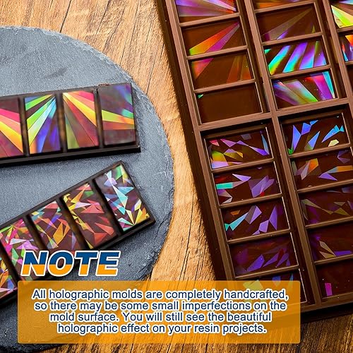 Miniatura 5 de Moldes holográficos para chocolate, moldes de resina holográfica, moldes de silicona para chocolate, moldes gruesos de silicona profunda para