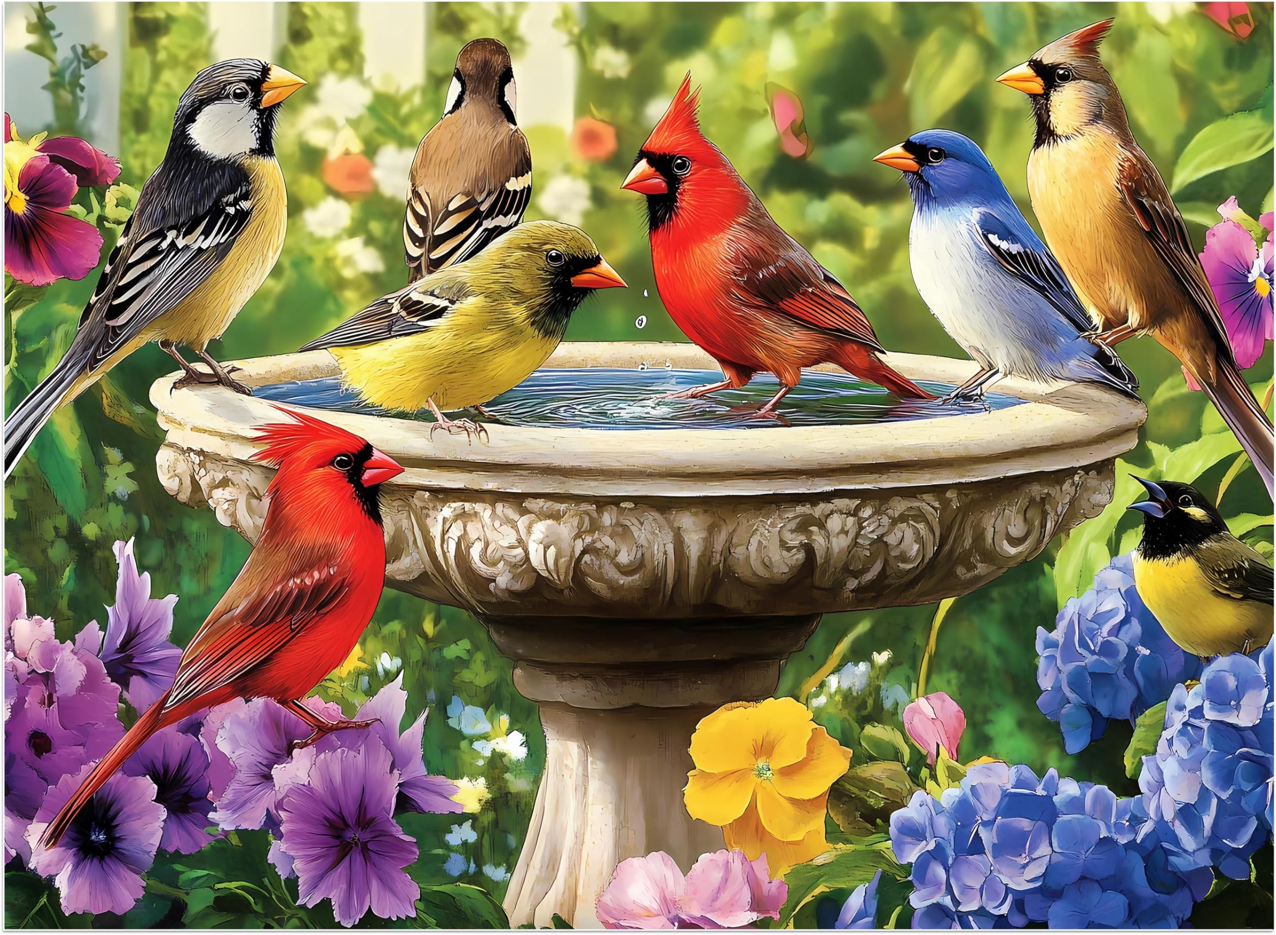 500 Piece Puzzles for Adults, Birds Jigsaw Puzzle 500 Piece for Adults Seniors, Recycled Cardboard Large Piece Puzzle 500, Family Games Great Gift for Mom Dad Family Friends 20.5 x 15 in