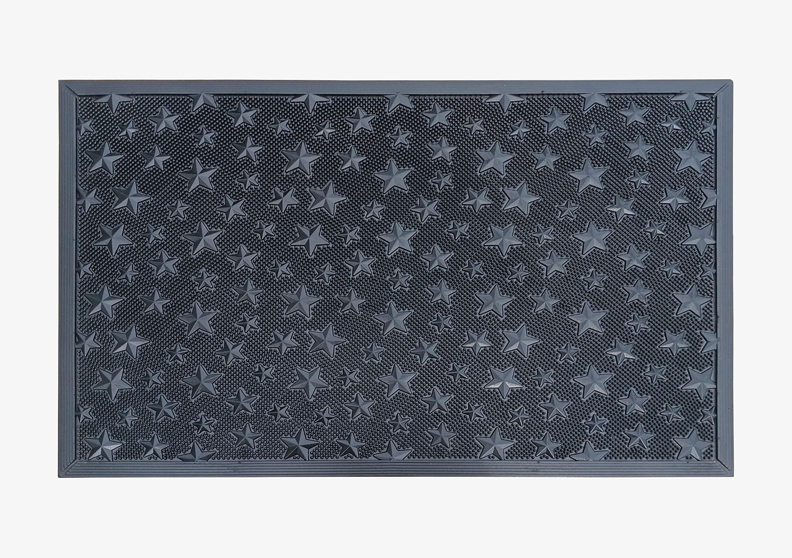A1HC All Weather Rubber Door Mat, Dirt Grabber Durable Welcome Doormat, Low Profile Entryway Mats for Home Front or Back Entrance, 24”X36”