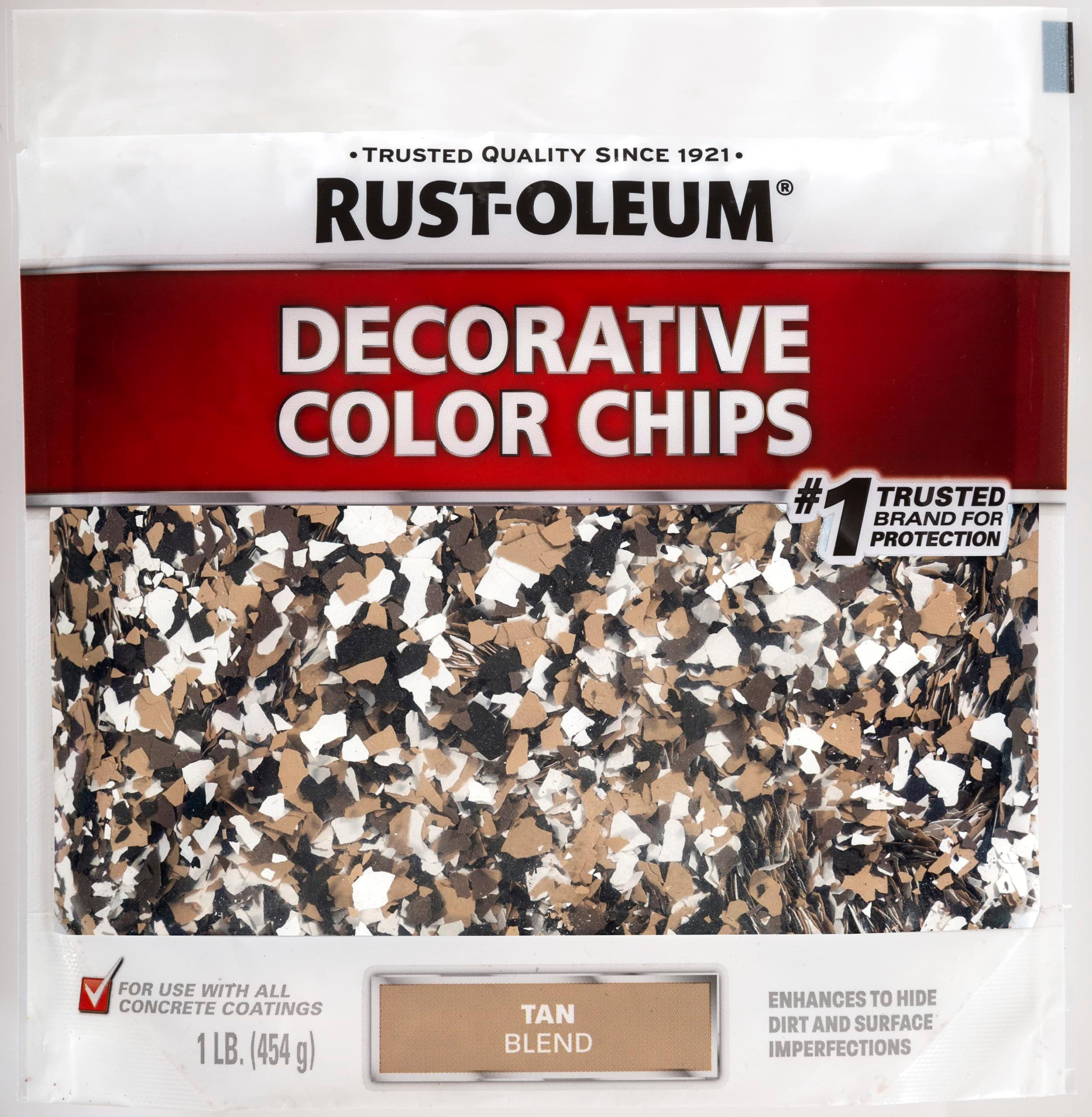 Rust-Oleum 312447 Decorative Color Chips, 1 Pound (Pack of 1), Tan Blend