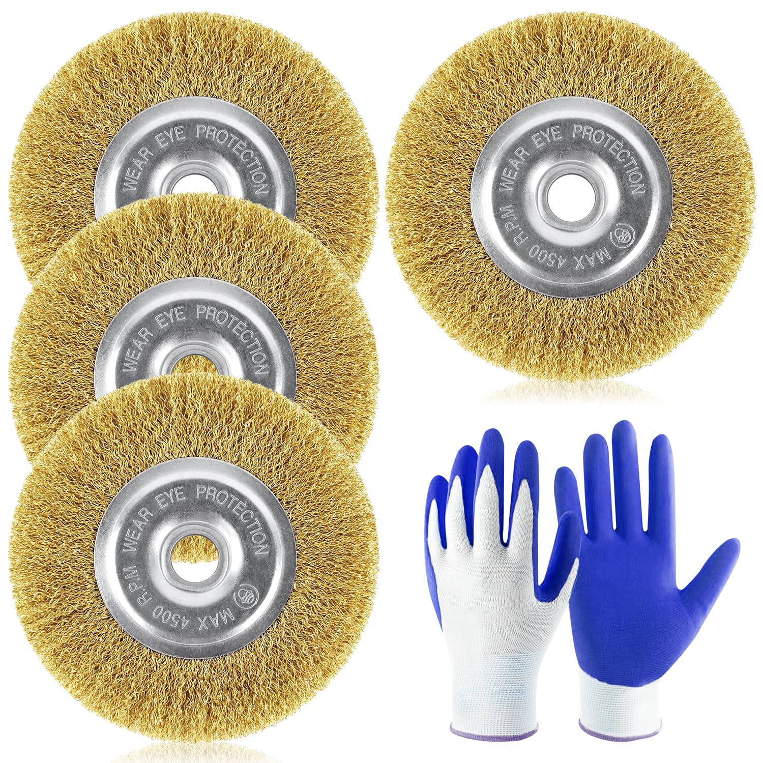 Joint Brush Brass Brush Steel Brush Pack of 4 Compatible with Gloria Multibrush | and other wire brushes, metal brush, weed brush accessories for Gloria grout cleaner from weeds, moss stones-image-30