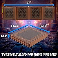 Vista 7 de CASEMATIX DM Screen Faux Leather 8-Panel Deluxe GM Screen - Eight Panel Folding Dungeon Master Screen with 2 Swinging Panels and Wet Erase Pockets