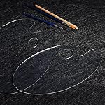 2 Pcs Clear Acrylic Paint Palette 10 x 6 Inches and 12 x 8 Inches Art Paint Tray for DIY Artist Craft and Oil Painting with Thumb Hole and Protective Paper