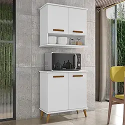 Kit de Cozinha Mavi – Balcão + Armário Aéreo para Transformar Sua Cozinha (Branco)