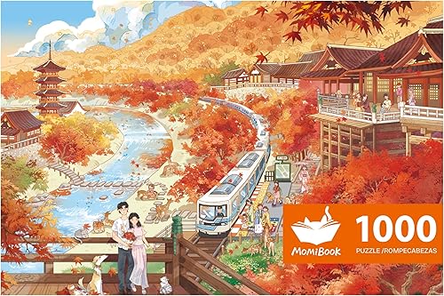 Miniatura 18 de MOMIBOOK Rompecabezas para adultos de 1000 piezas Rompecabezas de jardín de la tarde, imagen de pintura primaveral difícil desafiante duro imposible