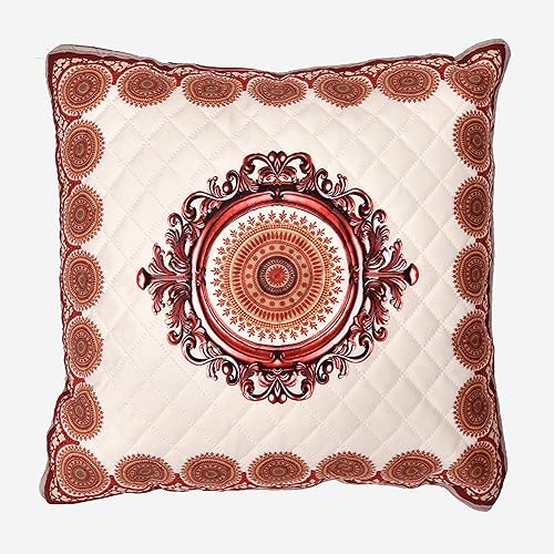 Miniatura 5 de Flying Trade Juego de 5 fundas decorativas de 16 x 16 pulgadas diseño bohemio étnico indio bohemio con base blanca colorida para sofá juego de sofá