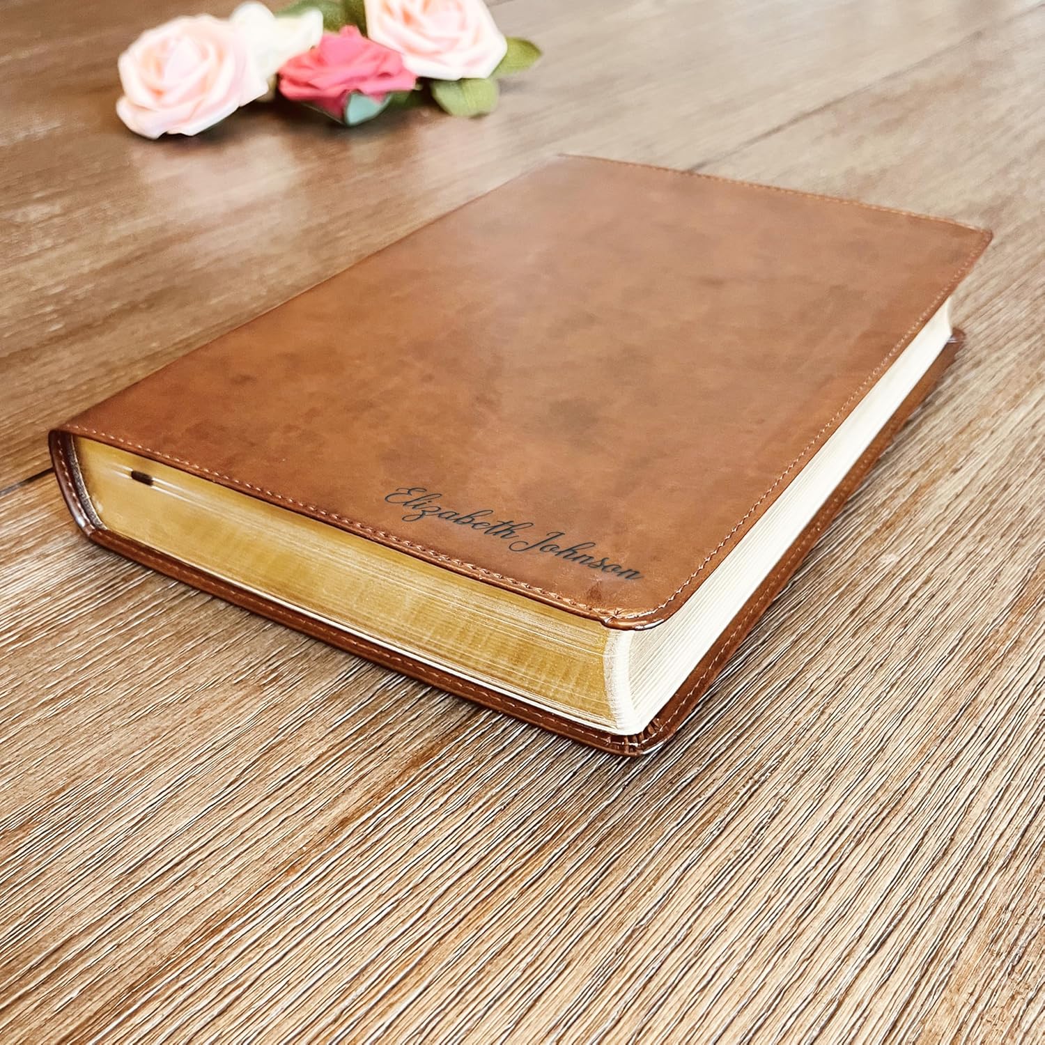 Personalized ESV Bible with Name Engraved, ESV Wide-Margin Bible, Custom Bible Engraved Name, English Standard Holy Bible, Baptism Gifts