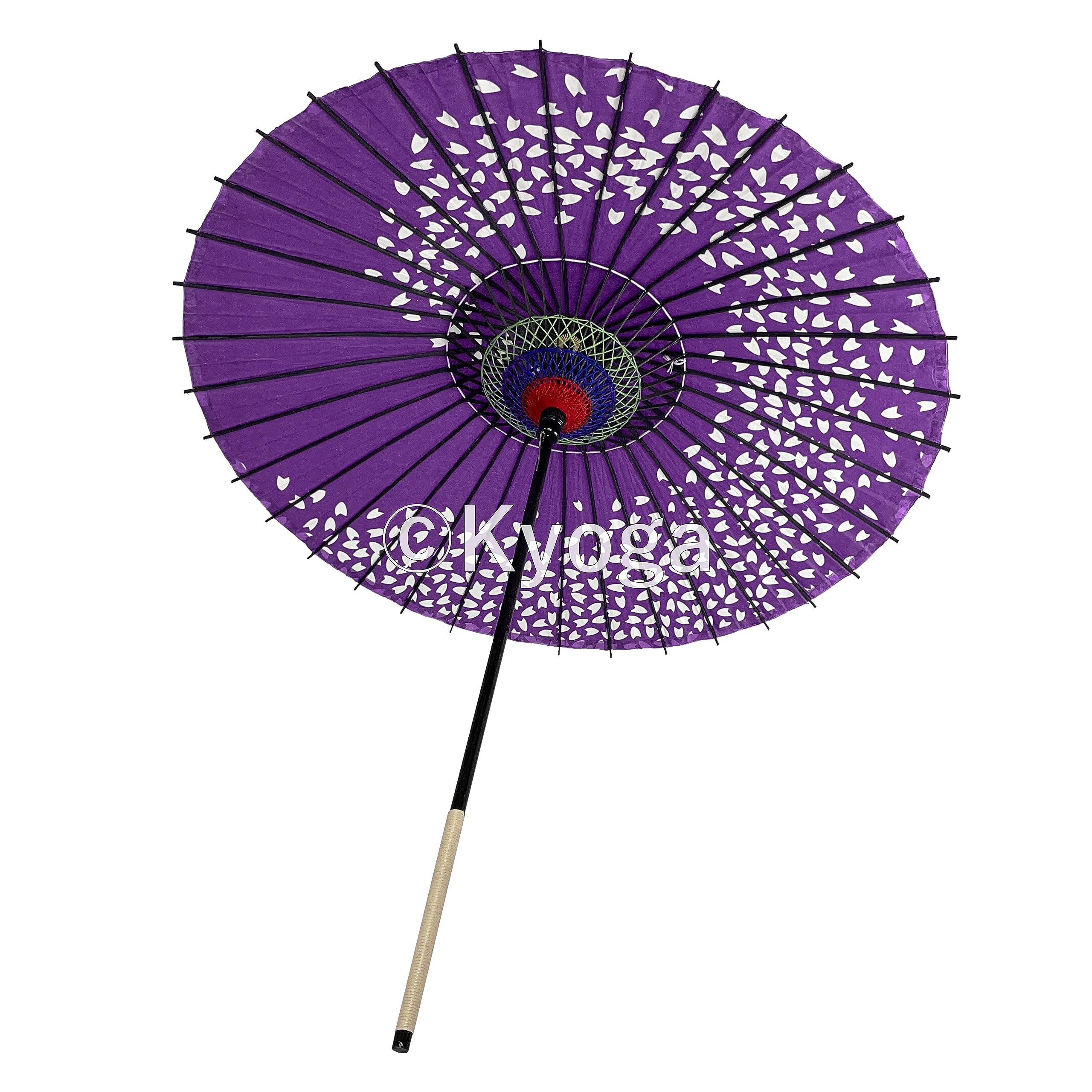 Amazon.co.jp: 和傘 紙傘 1尺5寸 桜渦 紫 継柄 踊り傘 : ホーム＆キッチン
