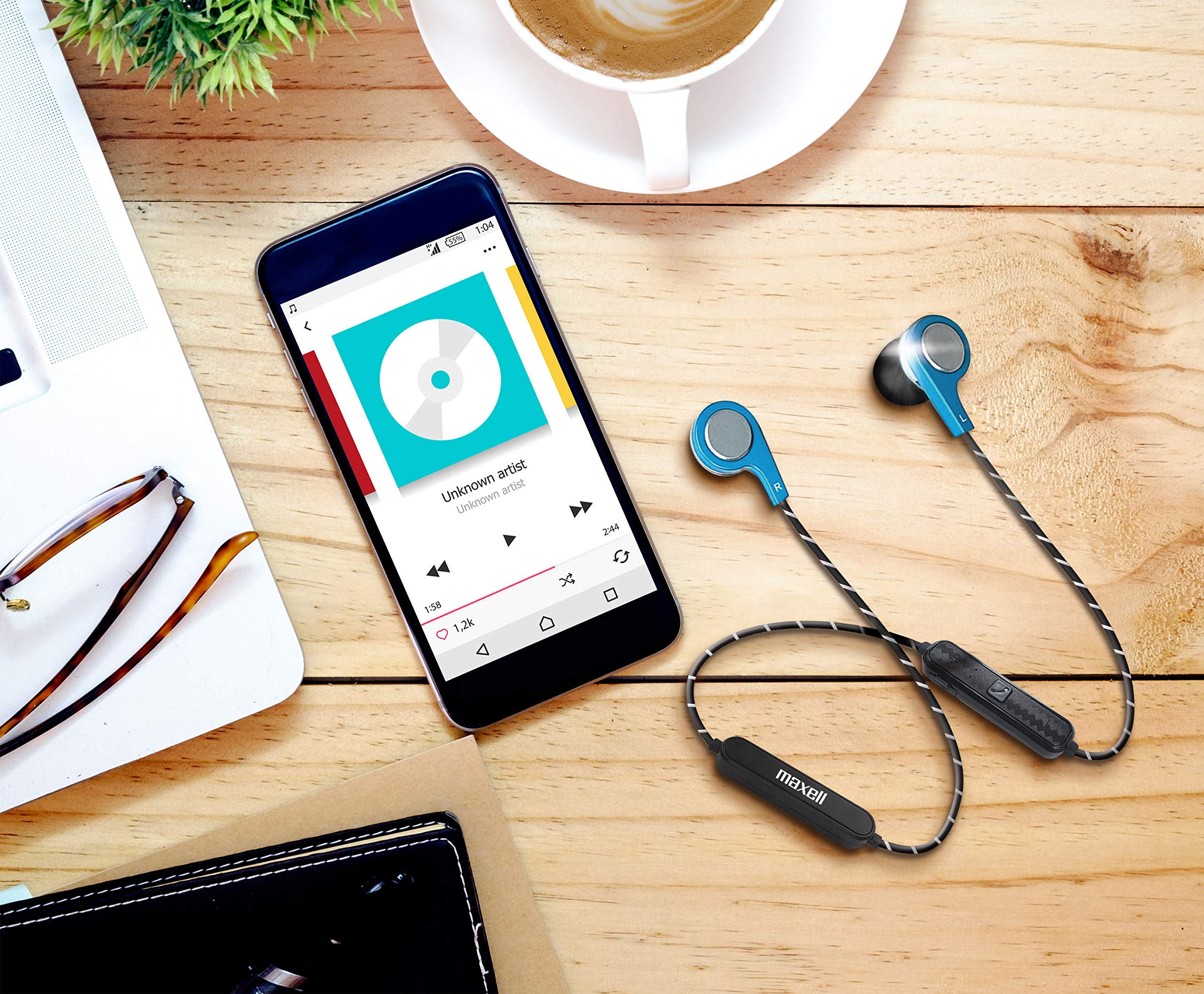 Maxell 199837 Bass 13 Metallic Wireless Earbuds with Microphone