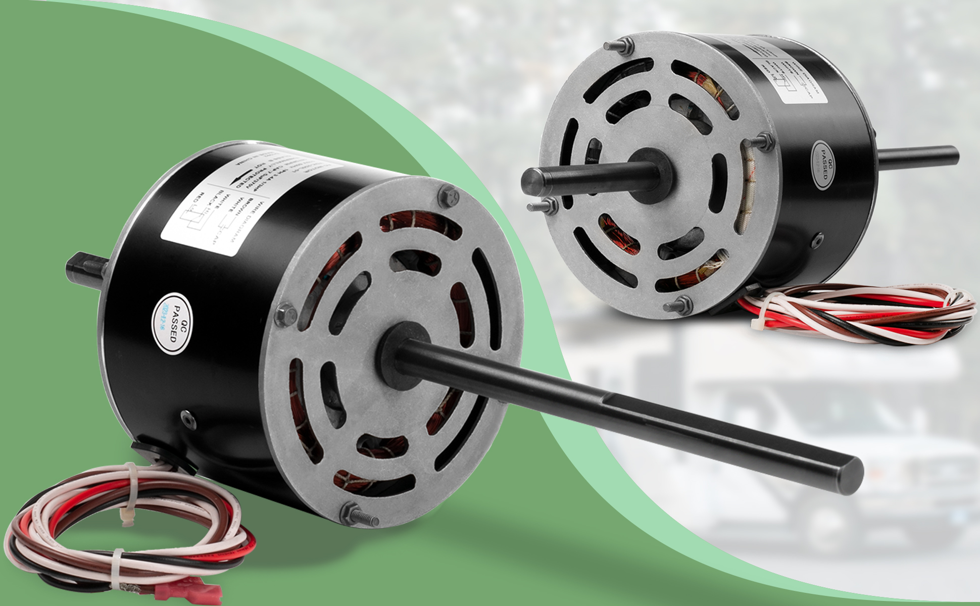 HHQ RV Air Conditioner Motor with Capacitor, Direct Replacement