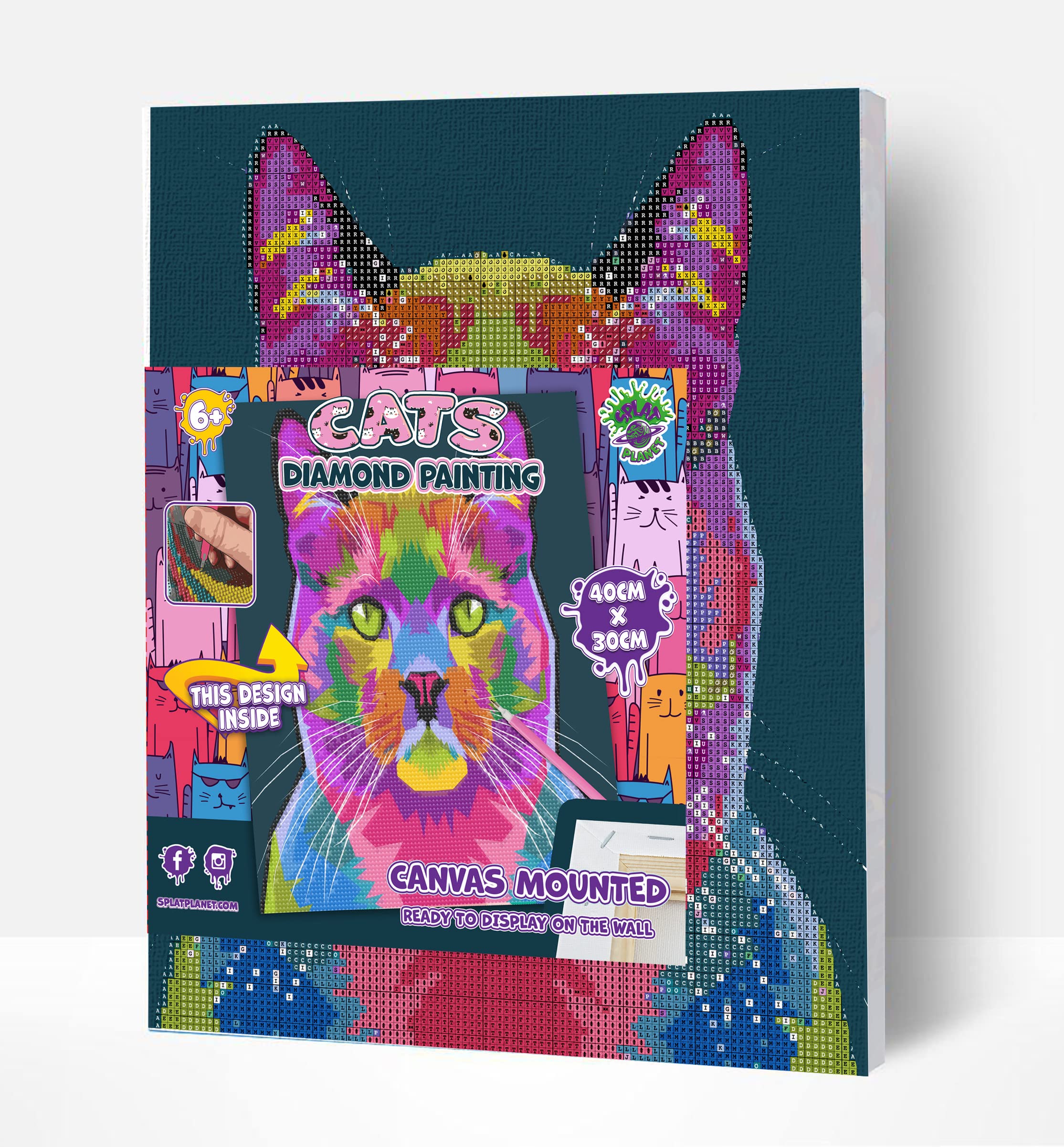 Splat Planet Schmetterling Diamant-Malerei-Set – Gerahmt, 30x40 Cm, 5D Strasssteine, Inkl. Werkzeug & Extra-Diamanten
