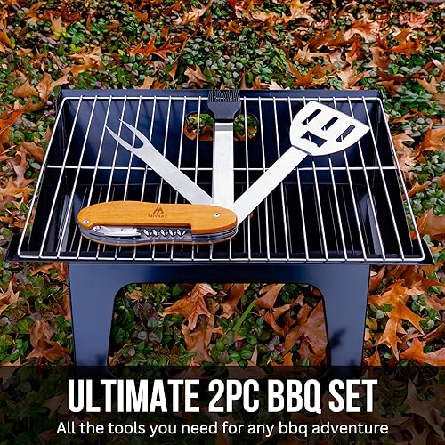 Miniatura 7 de Miyake Parrilla de camping plegable portátil portátil Parrilla de barbacoa Parrilla de carbón compacta y portátil Pequeña hoguera para cocinar