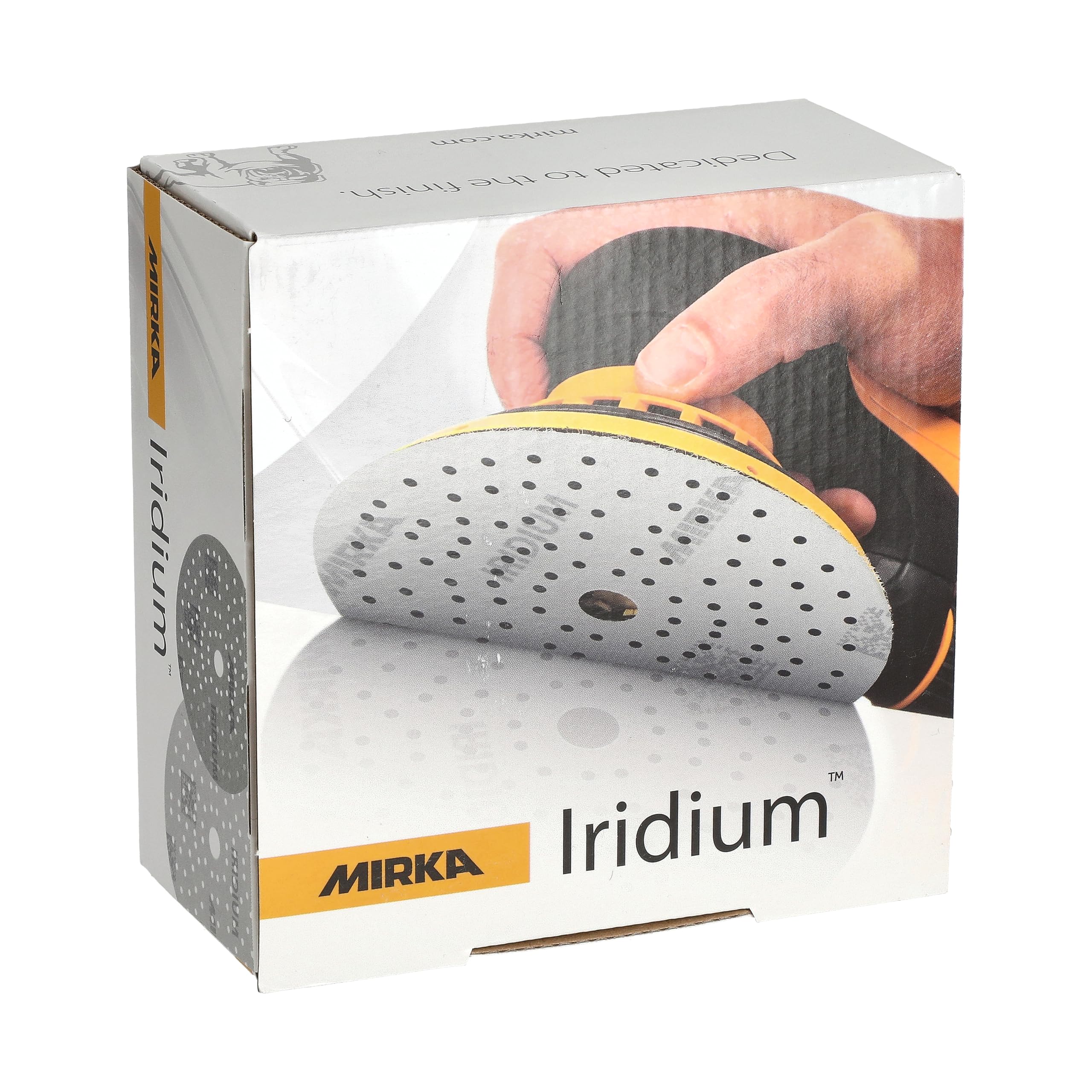 Mirka carta abrasiva Iridium Ø125 mm a strappo 89 fori grana 60 50 pz | Per levigatura precisa su vernice stucco legno acciaio plastica con 89 fori per aspirazione polvere efficiente